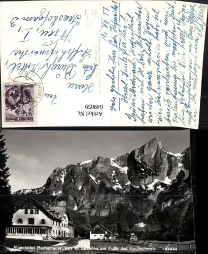 649859,Foto Ak Alpenhotel Bodenbauer m. Hochschwab Sankt Ilgen Thörl