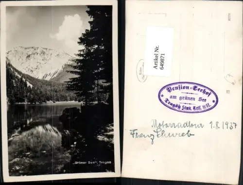 649871,Foto Ak Grüner See Tragöß-Sankt Katharein