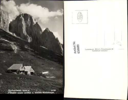 650689,Foto Ak Hochschwab Fölzalm Aflenz Winkelkogel Thörl Sankt Ilgen