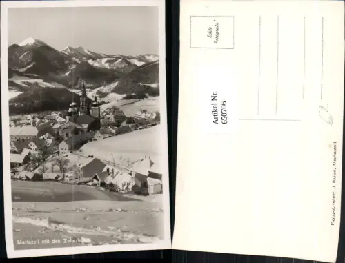 650706,Foto Ak Mariazell mit den Zellerhüten Winteransicht