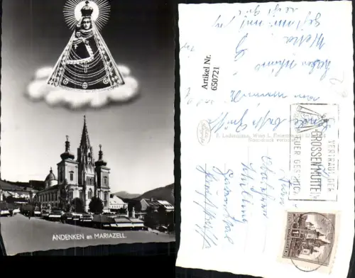 650721,Fotomontage Andenken Mariazell Gnadenbild
