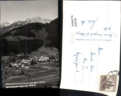 650738,Foto Ak Aflenz Kurort m. Hochschwabgruppe