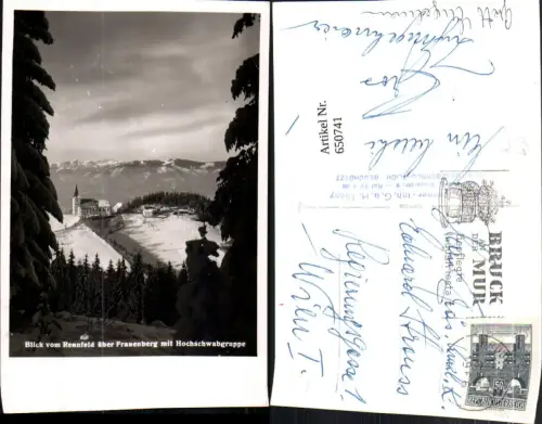 650741,Foto Ak Blick v. Rennfeld über Frauenberg m. Hochschwabgruppe