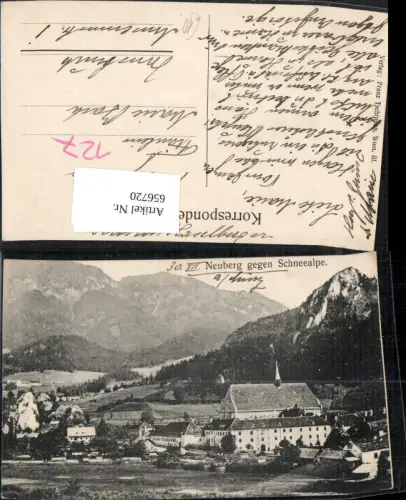 656720,Neuberg geg. Schneealpe Neuberg an der Mürz Marktgemeinde in Österreich
