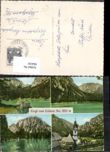 664191,Mehrbild Ak Grünen See Tragöß Tragöß-Sankt Katharein