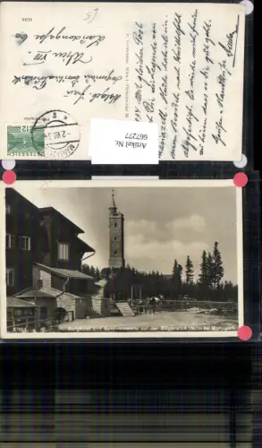 667277,Foto Ak Mariazell Berghotel Aussichtswarte Bürgeralpe