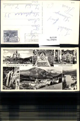 667278,Mehrbild Ak Mariazell Gnadenort Gnadenmutter Wallfahrtskirche Walster Marienfall