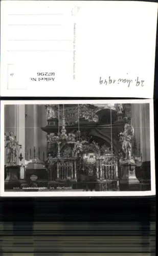 667296,Foto Ak Mariazell Gnadenkapelle 1949 Altar