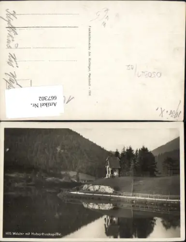 667302,Foto Ak Mariazell Walster mit Hubertuskapelle pub Jos. Radinger 6075