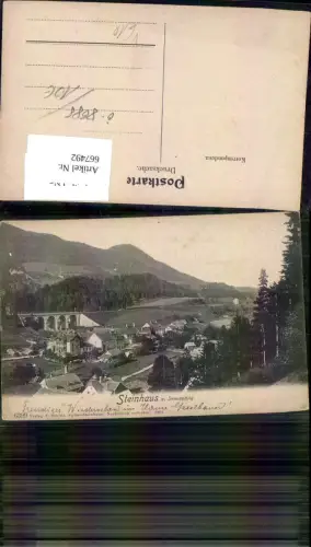 667492,Steinhaus a. Semmering Spital am Semmering Ansicht m. Viadukt pub F. Schütz 6399
