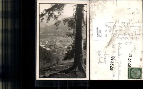672567,Foto Ak Bruck a. d. Mur Ansicht mit Baum i. Vordergrund