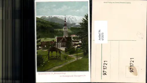 672573,Heilandskirche in Mürzzuschlag im Vordergrunde Roseggerruhe