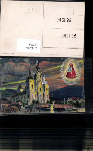 672769,Künstler Ak Mariazell Gnadenmutter Religion Silberverzierung