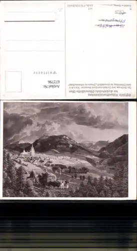 672796,Künstler Ak Mariazell Ansicht Heuernte Landwirtschaft