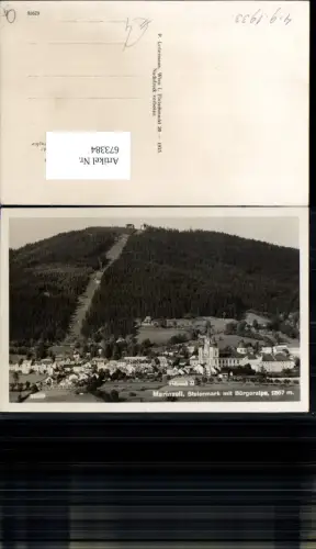 673384,Foto Ak Mariazell mit Bürgeralpe