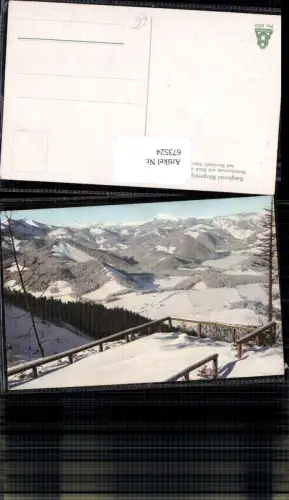 673524,Mariazell Berghotel Bürgeralpe Hotelterrasse m. Blick auf Erlaufsee Winteransicht