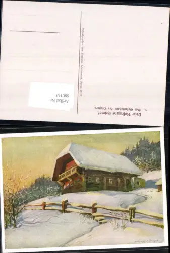 680163 Künstler AK Anton Reckziegel Krieglach Peter Rosegger Heimat Geburtshaus