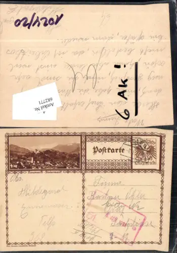 682771 Ganzsache Neumarkt Stp.Telfs 1931
