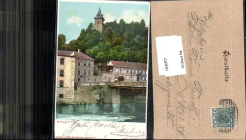 683087 Lithographie Bruck an der Mur 1900 pub Opferkuch Druck Senefelder