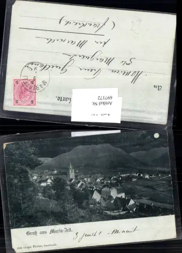 697172 Mond Lithographie Mariazell Maria Zell