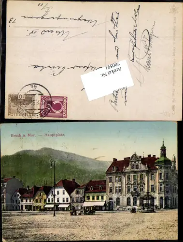 700591 Bruck an der Mur Hauptplatz m. Postamt Post pub Knollmüller 595/10