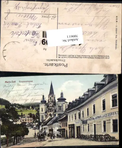 700611 Mariazell Maria Zell Grazerstrasse Gasthaus Goldene Kanone