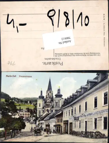 700612 Mariazell Maria Zell Grazerstrasse Gasthaus Goldene Kanone