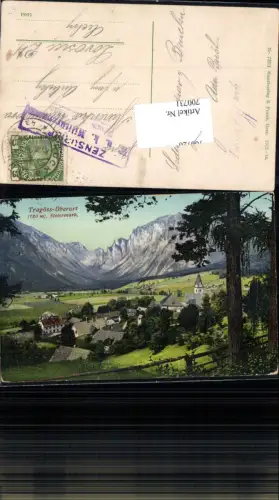 700731 Tragöss Oberort pub S. Frank 732/1 gel Lovosice Feldpost Zensur