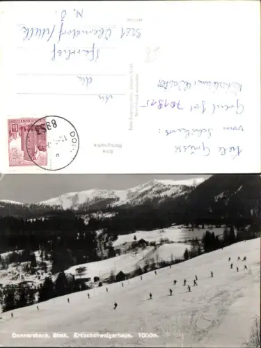 701915 Donnersbach Donnersbachwald Skipiste Ski Skifahrer Sport Ertlschweigerhaus