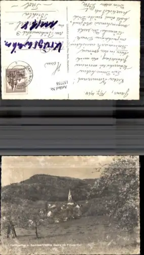 157758,Gams ob Frauenthal Ansicht m. Baumblüte 1964