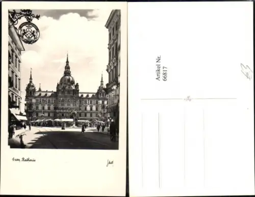 66817,Graz Rathaus Detailansicht