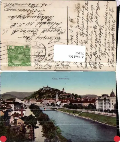 73357,Graz Partie a.d. Mur Schlossberg 1912