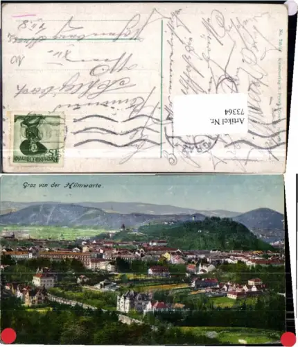73364,Graz v.d. Hilmwarte aus COLOR 1922