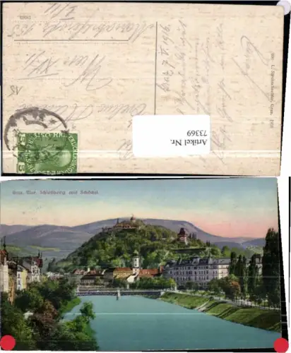 73369,Graz Mur Schlossberg m. Schöckel 1916