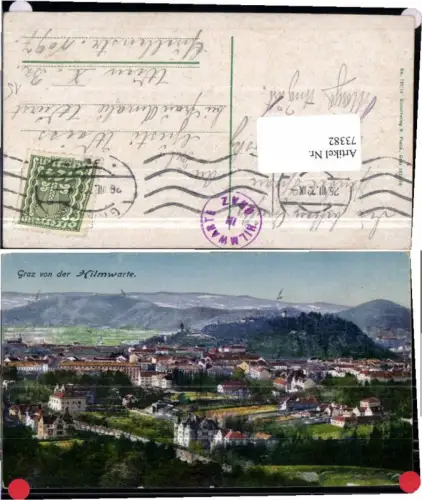 73382,Graz v.d. Hilmwarte 1918 Stempel