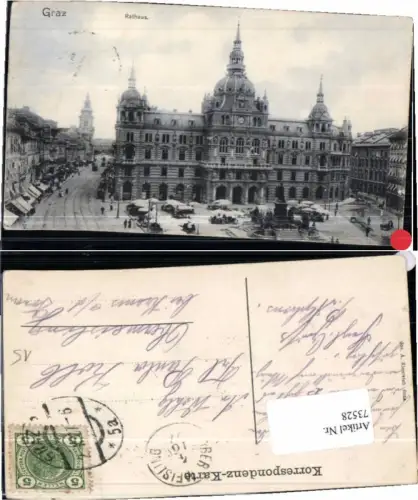 73528,Graz Rathaus Hauptplatz 1907