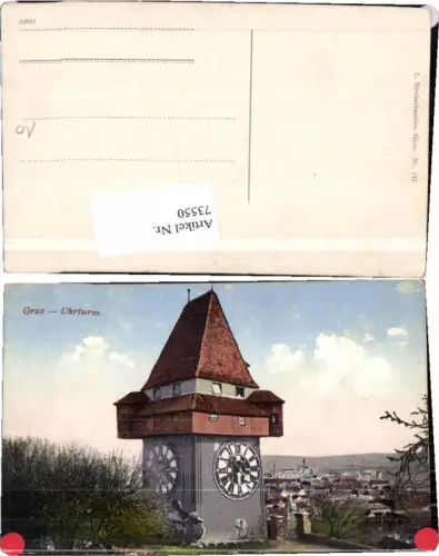 73550,Graz Partie am Uhrturm COLOR 1910