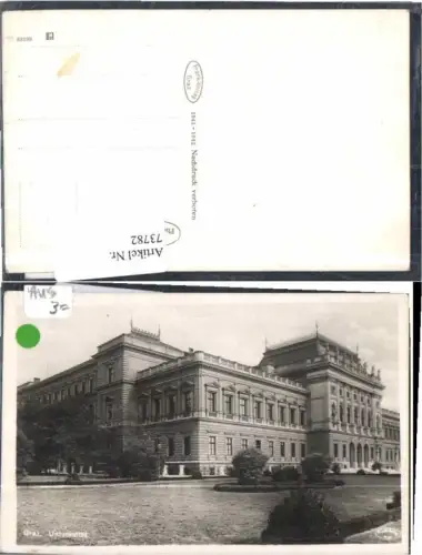 73782,Graz Universität Strassenansicht 1941