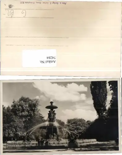 74284,Graz Stadtpark Brunnen 1930