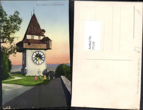77135,Graz Uhrturm am Schlossberg Detailansicht