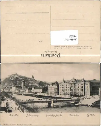 78895,Gries Kai in Graz Radetzky Brücke 1905
