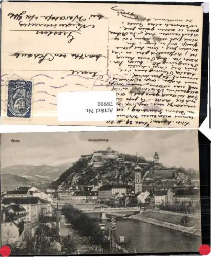 78900,Graz Schlossberg Partie um 1920