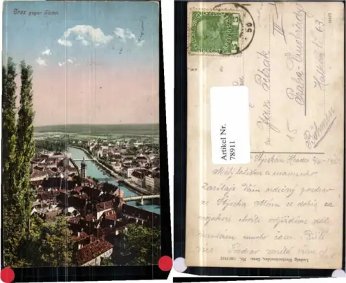 78911,Graz gegen Süden COLOR 1912
