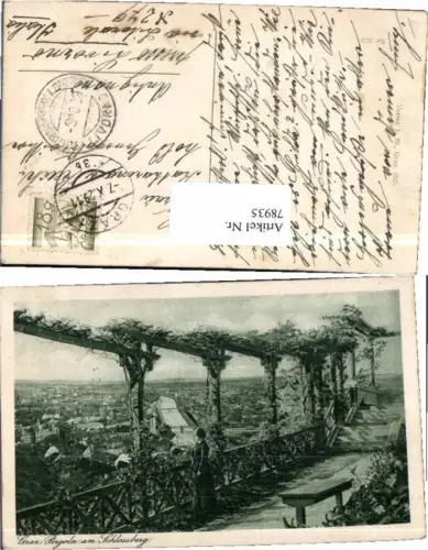 78935,Graz Pergola am Schlossberg 1925