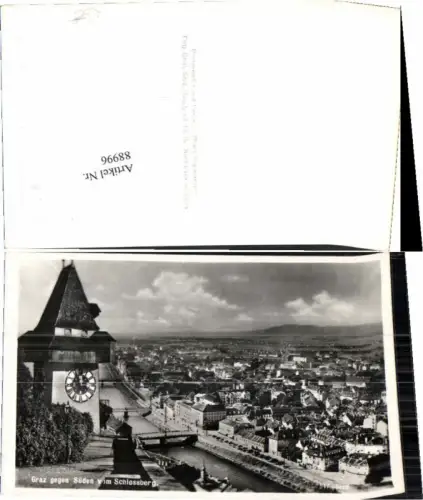 88996,Graz gegen Süden vom Schlossberg