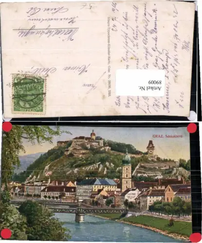 89009,Graz Schlossberg m. Murpartie 1916
