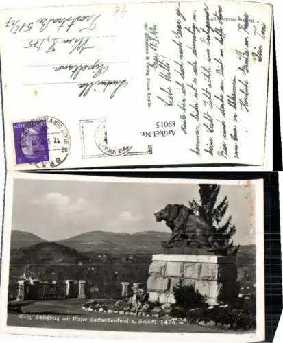 89015,Graz Schlossberg m. Hockerdenkmal Schöckl