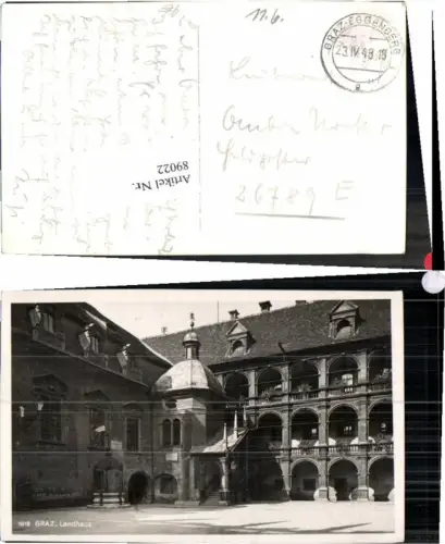 89022,Graz Landhaus Partie 1943 Eggenberg Feldpost