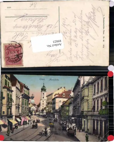 89023,Graz Murplatz m. Leute Geschäfte Tolle AK