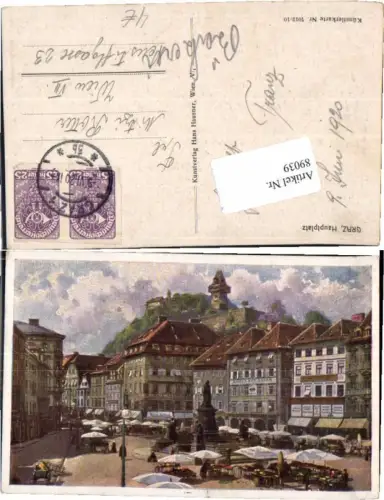 89039,Graz Hauptplatz Künstlerkarte 7012-10